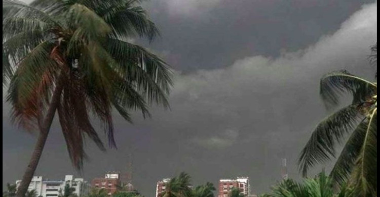 সন্ধ্যার মধ্যে ১১ অঞ্চলে ৬০ কিলোমিটার বেগে ঝড়ের আভাস