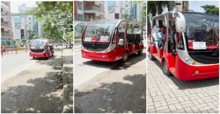 বসুন্ধরায় রিকশার পরিবর্তে শাটল, ৫০ টাকার ভাড়া মাত্র ১০ টাকা