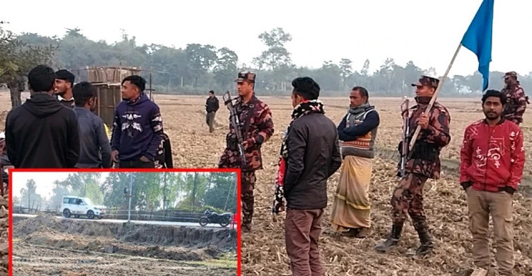 সীমান্তের কাছে গোপনে সড়ক নির্মাণ, বিজিবির বাধায় পিছু হটল বিএসএফ